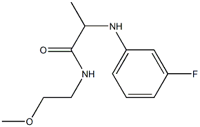 2-[(3-fluorophenyl)amino]-N-(2-methoxyethyl)propanamide Struktur