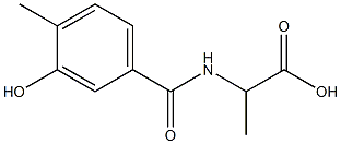 2-[(3-hydroxy-4-methylbenzoyl)amino]propanoic acid Struktur