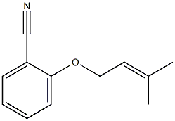 2-[(3-methylbut-2-en-1-yl)oxy]benzonitrile Struktur