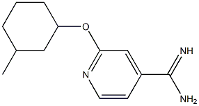 2-[(3-methylcyclohexyl)oxy]pyridine-4-carboximidamide Struktur