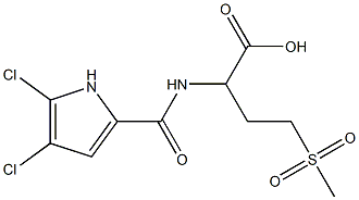 2-[(4,5-dichloro-1H-pyrrol-2-yl)formamido]-4-methanesulfonylbutanoic acid Struktur