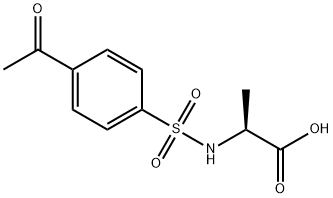 2-[(4-acetylbenzene)sulfonamido]propanoic acid Struktur