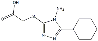 2-[(4-amino-5-cyclohexyl-4H-1,2,4-triazol-3-yl)sulfanyl]acetic acid Struktur