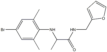 2-[(4-bromo-2,6-dimethylphenyl)amino]-N-(furan-2-ylmethyl)propanamide Struktur