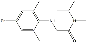 2-[(4-bromo-2,6-dimethylphenyl)amino]-N-methyl-N-(propan-2-yl)acetamide Struktur