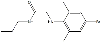 2-[(4-bromo-2,6-dimethylphenyl)amino]-N-propylacetamide Struktur