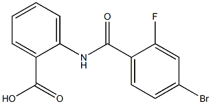 2-[(4-bromo-2-fluorobenzene)(methyl)amido]benzoic acid Struktur