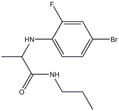 2-[(4-bromo-2-fluorophenyl)amino]-N-propylpropanamide Struktur