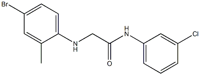 2-[(4-bromo-2-methylphenyl)amino]-N-(3-chlorophenyl)acetamide Struktur