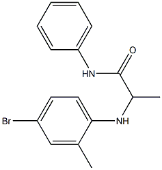 2-[(4-bromo-2-methylphenyl)amino]-N-phenylpropanamide Struktur