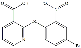 2-[(4-bromo-2-nitrophenyl)sulfanyl]pyridine-3-carboxylic acid Struktur