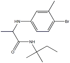 2-[(4-bromo-3-methylphenyl)amino]-N-(2-methylbutan-2-yl)propanamide Struktur