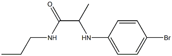 2-[(4-bromophenyl)amino]-N-propylpropanamide Struktur