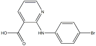 2-[(4-bromophenyl)amino]pyridine-3-carboxylic acid Struktur