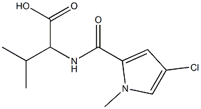 2-[(4-chloro-1-methyl-1H-pyrrol-2-yl)formamido]-3-methylbutanoic acid Struktur