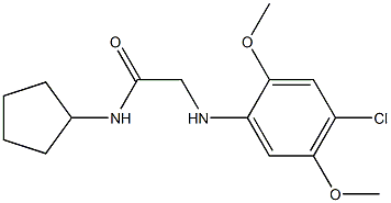 2-[(4-chloro-2,5-dimethoxyphenyl)amino]-N-cyclopentylacetamide Struktur