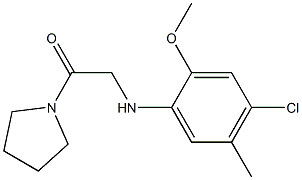 2-[(4-chloro-2-methoxy-5-methylphenyl)amino]-1-(pyrrolidin-1-yl)ethan-1-one Struktur