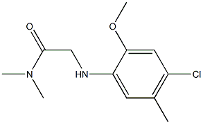 2-[(4-chloro-2-methoxy-5-methylphenyl)amino]-N,N-dimethylacetamide Struktur