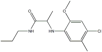 2-[(4-chloro-2-methoxy-5-methylphenyl)amino]-N-propylpropanamide Struktur