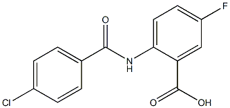 2-[(4-chlorobenzene)amido]-5-fluorobenzoic acid Struktur