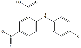 2-[(4-chlorophenyl)amino]-5-nitrobenzoic acid Struktur