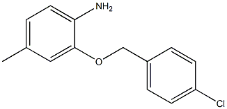 2-[(4-chlorophenyl)methoxy]-4-methylaniline Struktur