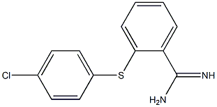 2-[(4-chlorophenyl)sulfanyl]benzene-1-carboximidamide Struktur