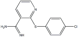 2-[(4-chlorophenyl)sulfanyl]pyridine-3-carboximidamide Struktur