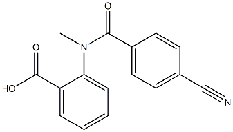 2-[(4-cyanobenzoyl)(methyl)amino]benzoic acid Struktur