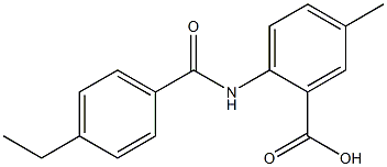 2-[(4-ethylbenzene)amido]-5-methylbenzoic acid Struktur