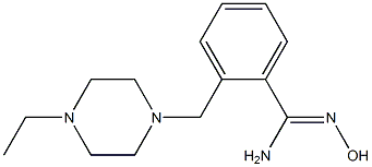 2-[(4-ethylpiperazin-1-yl)methyl]-N'-hydroxybenzenecarboximidamide Struktur