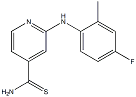 2-[(4-fluoro-2-methylphenyl)amino]pyridine-4-carbothioamide Struktur