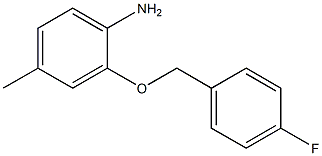 2-[(4-fluorophenyl)methoxy]-4-methylaniline Struktur