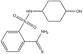 2-[(4-hydroxycyclohexyl)sulfamoyl]benzene-1-carbothioamide Struktur