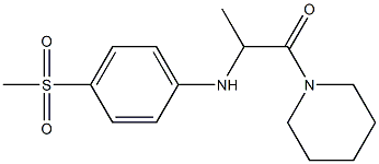 2-[(4-methanesulfonylphenyl)amino]-1-(piperidin-1-yl)propan-1-one Struktur