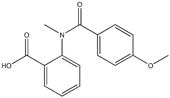 2-[(4-methoxybenzoyl)(methyl)amino]benzoic acid Struktur