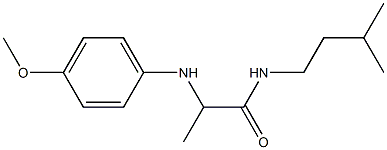 2-[(4-methoxyphenyl)amino]-N-(3-methylbutyl)propanamide Struktur