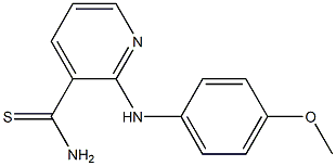 2-[(4-methoxyphenyl)amino]pyridine-3-carbothioamide Struktur