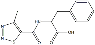 2-[(4-methyl-1,2,3-thiadiazol-5-yl)formamido]-3-phenylpropanoic acid Struktur