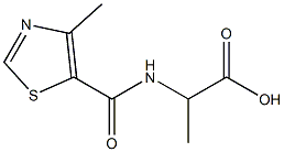 2-[(4-methyl-1,3-thiazol-5-yl)formamido]propanoic acid Struktur