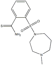 2-[(4-methyl-1,4-diazepane-1-)sulfonyl]benzene-1-carbothioamide Struktur