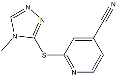 2-[(4-methyl-4H-1,2,4-triazol-3-yl)sulfanyl]pyridine-4-carbonitrile Struktur