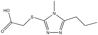 2-[(4-methyl-5-propyl-4H-1,2,4-triazol-3-yl)sulfanyl]acetic acid Struktur