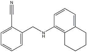 2-[(5,6,7,8-tetrahydronaphthalen-1-ylamino)methyl]benzonitrile Struktur