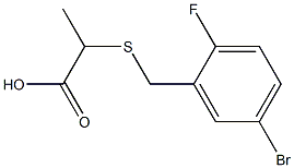 2-[(5-bromo-2-fluorobenzyl)thio]propanoic acid Struktur