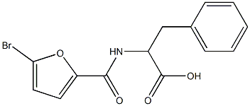 2-[(5-bromo-2-furoyl)amino]-3-phenylpropanoic acid Struktur