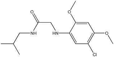 2-[(5-chloro-2,4-dimethoxyphenyl)amino]-N-(2-methylpropyl)acetamide Struktur