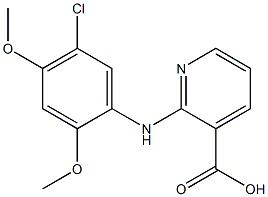 2-[(5-chloro-2,4-dimethoxyphenyl)amino]pyridine-3-carboxylic acid Struktur