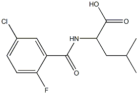 2-[(5-chloro-2-fluorophenyl)formamido]-4-methylpentanoic acid Struktur