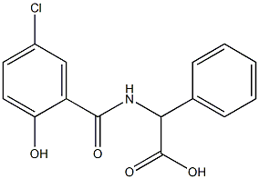 2-[(5-chloro-2-hydroxyphenyl)formamido]-2-phenylacetic acid Struktur